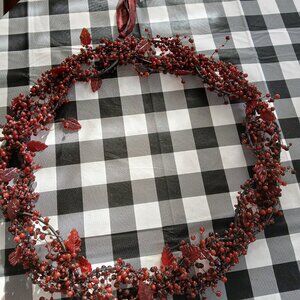 Pottery Barn Vintage Red 18"  Glass Pepperberry Wreath  I have 10 available.